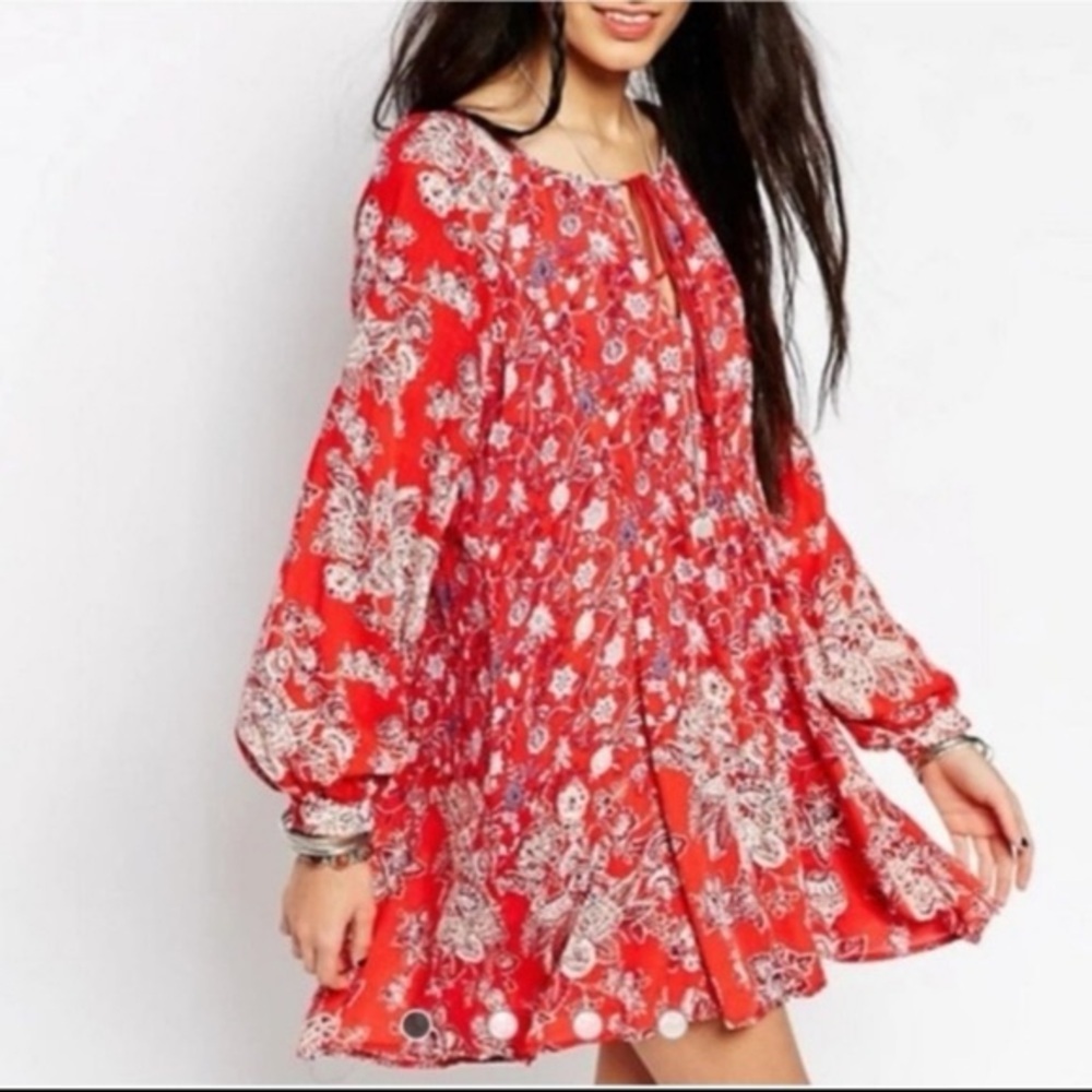 Free People Floral Mini Dress - Picture 3 of 8